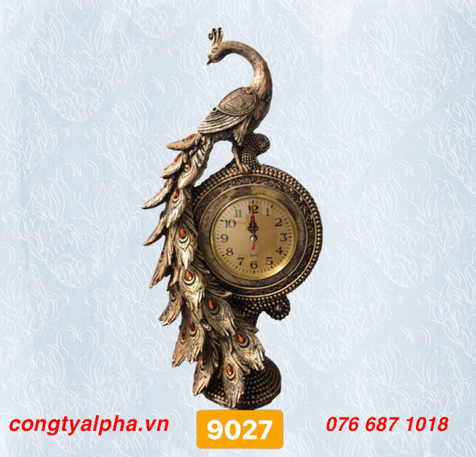 đồng hồ nghệ thuật con công